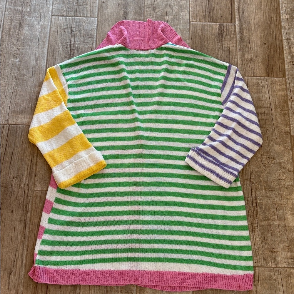 Show Me Your MuMu Multicolor Striped Knit Cardigan Sweater - Picture 3 of 4
